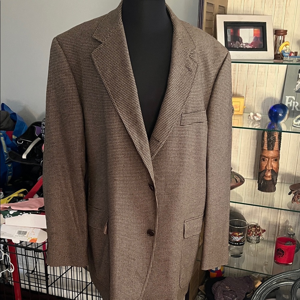 Brooks Brothers Brown Houndstooth Blazer
